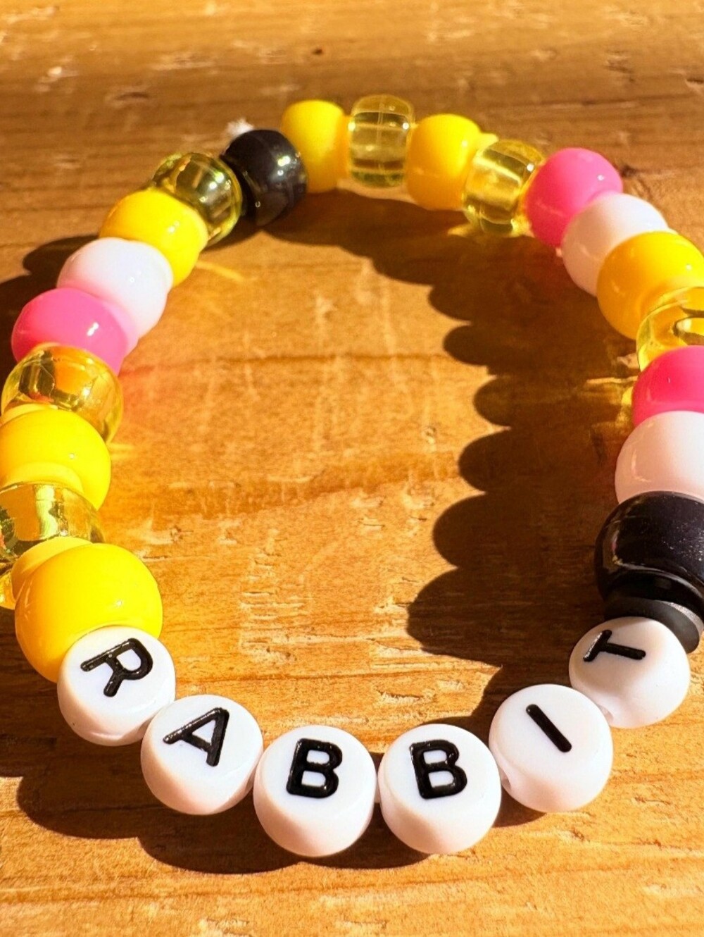 Disney Winnie The Pooh 'Rabbit' Clay Handmade Beaded Kandi Bracelet
